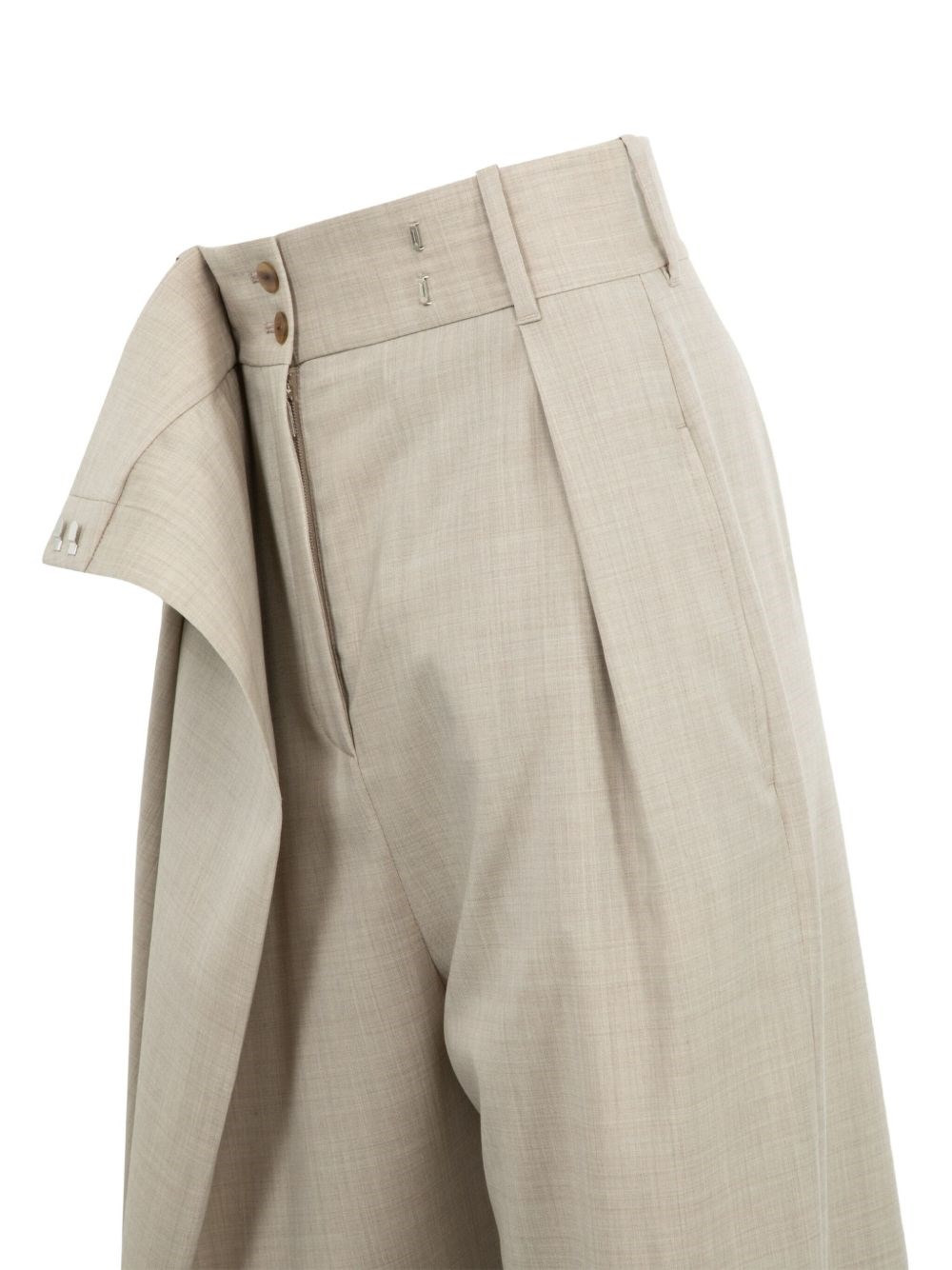 Wool wrap trousers - 4