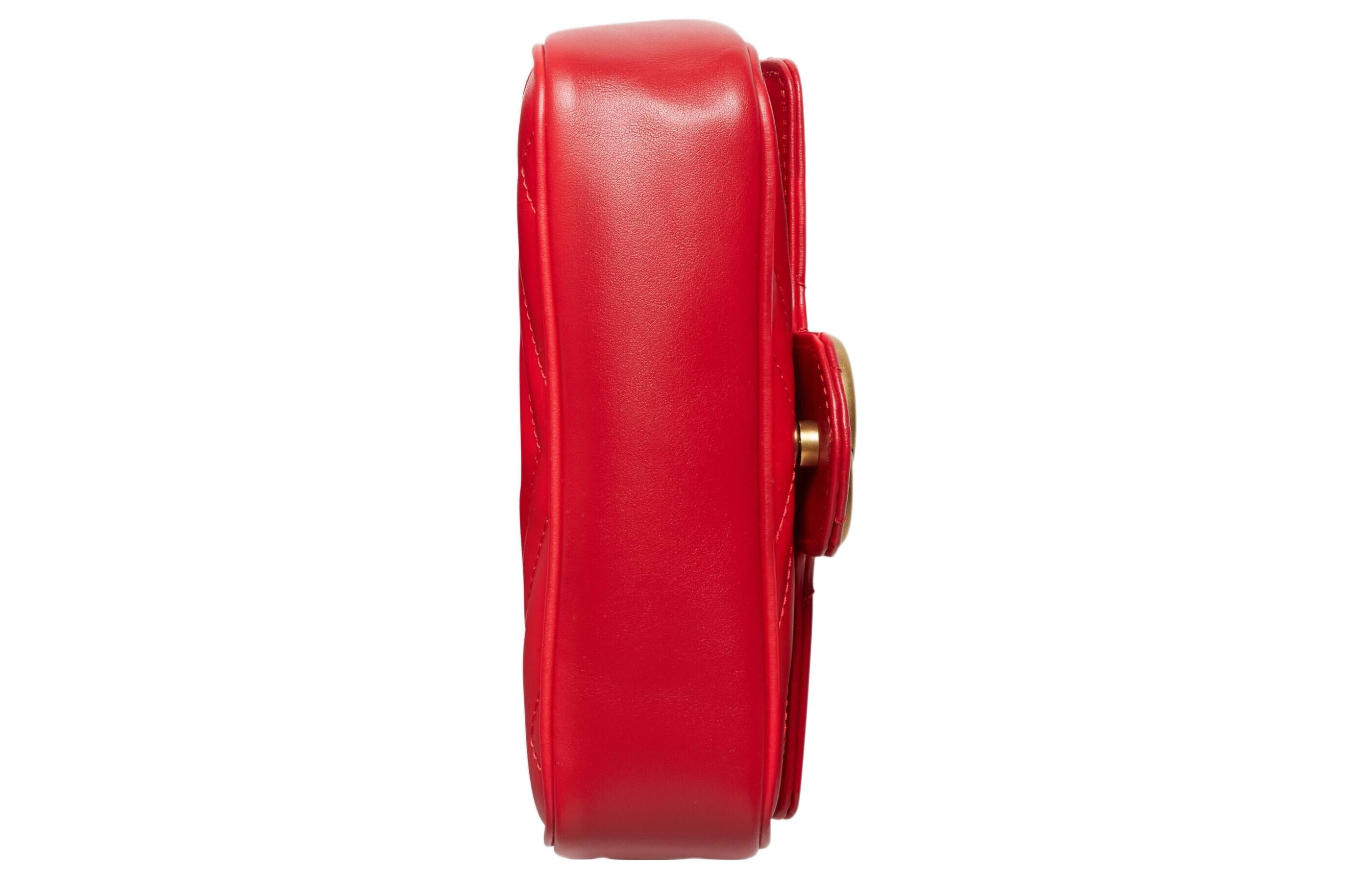 (WMNS) Gucci GG Marmont Matelasse Super Mini Bag 'Red' 476433-DTDHT-6832 - 8
