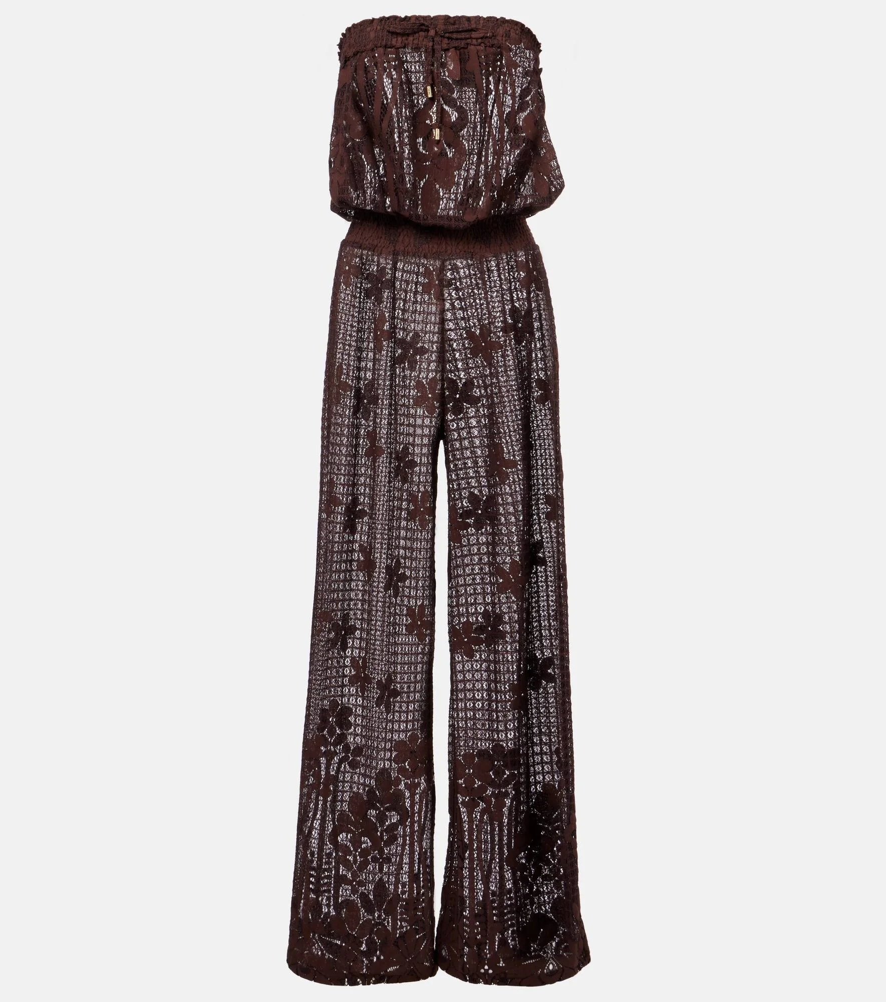 Viv off-shoulder cotton-blend jumpsuit - 1