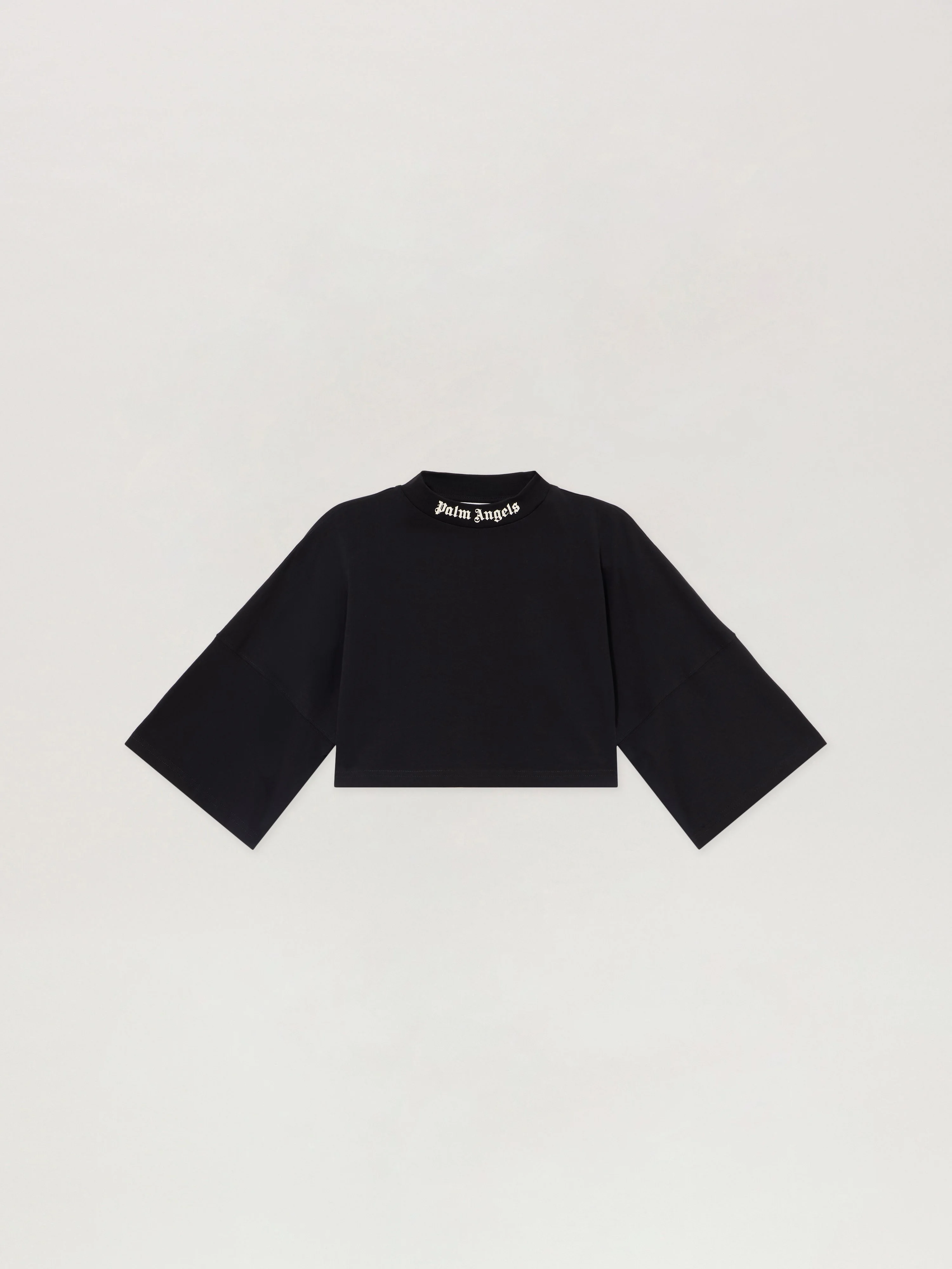 Back Curved Logo Cropped T-Shirt - 1