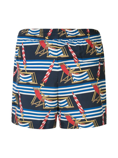 Dolce & Gabbana deck chair print swim shorts outlook