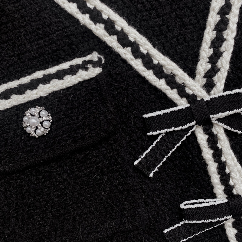 Black Melange Knit Cardigan 8