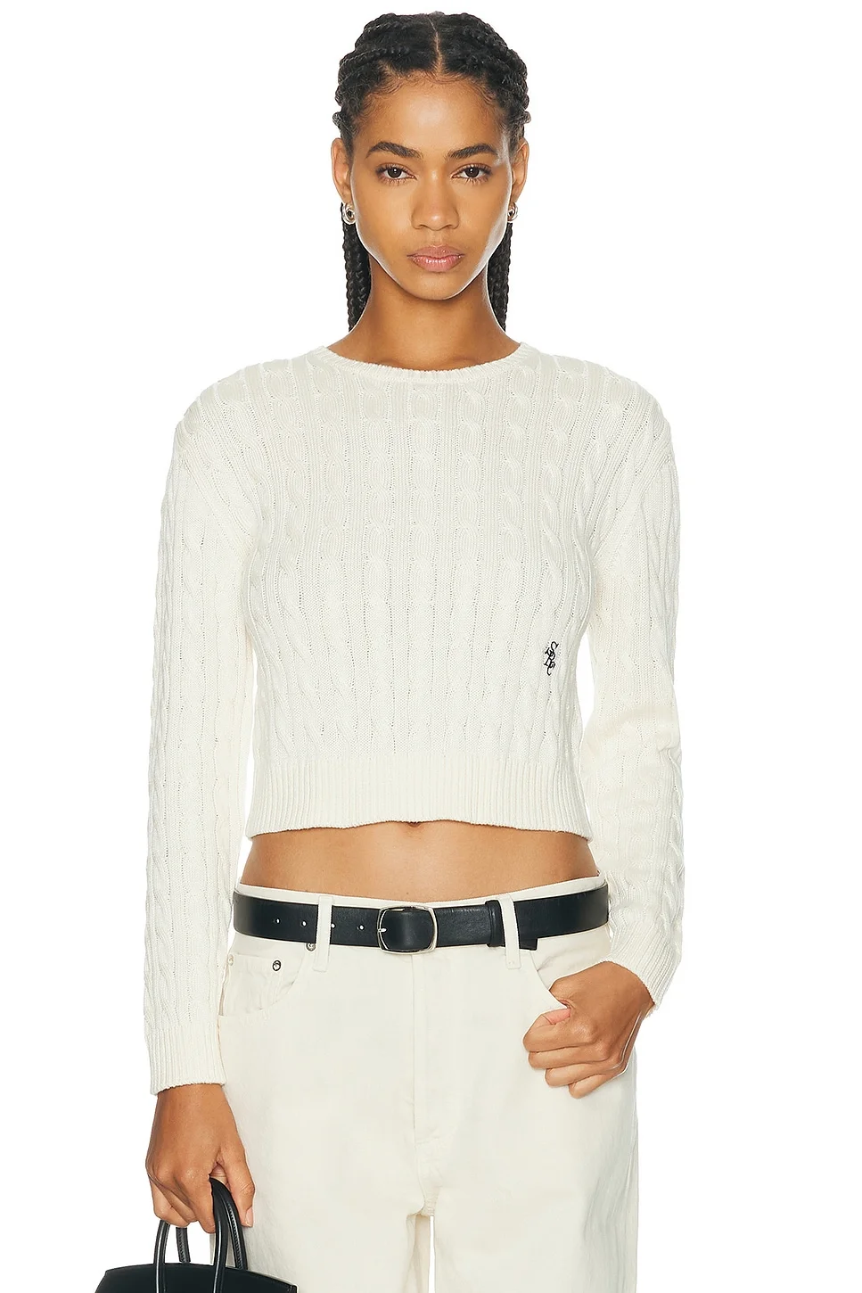 Signature Logo Cable Sweater - 1