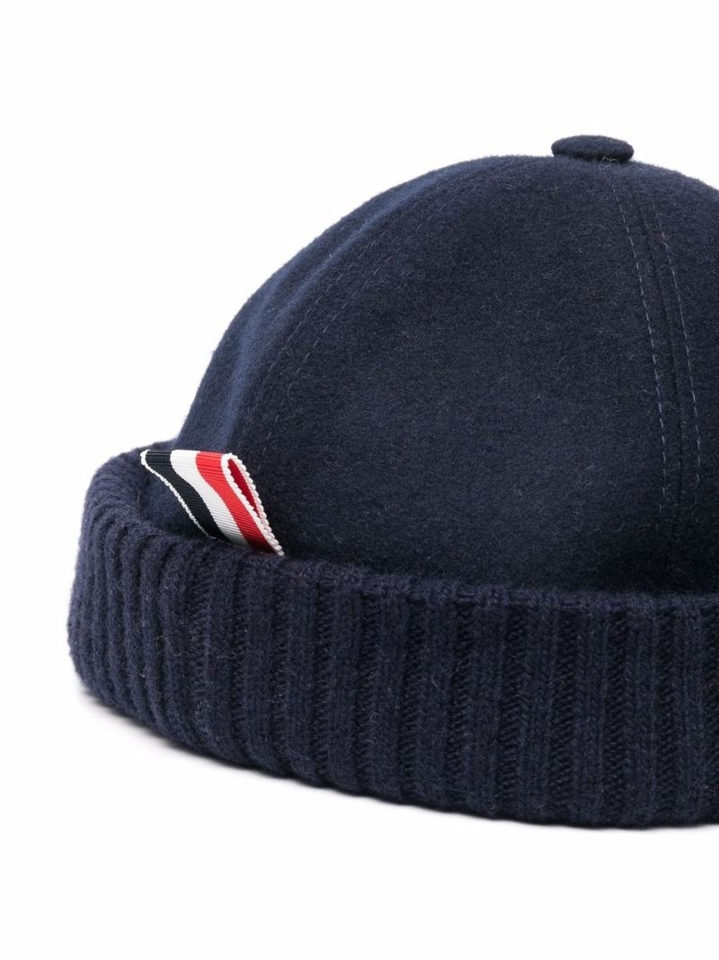 Thom Browne knit-brim felt beanie outlook