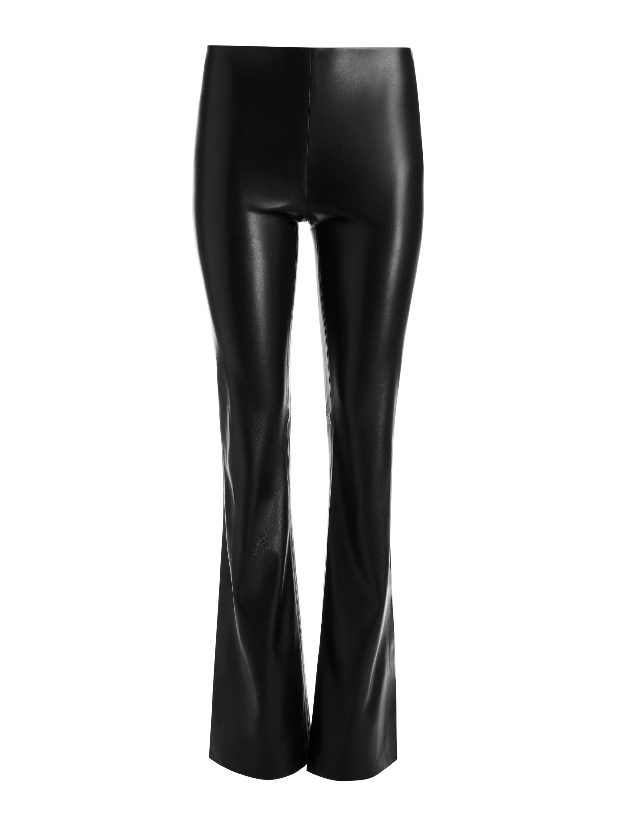 TINA VEGAN LEATHER SPLIT HEM PANT - 1