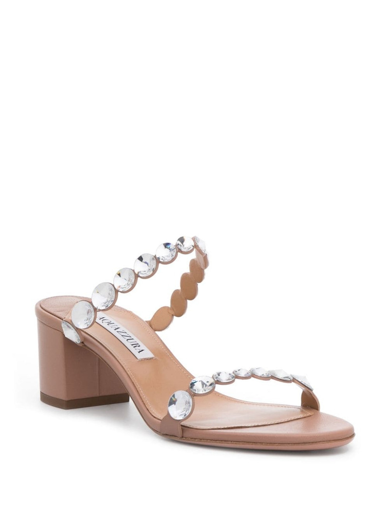 AQUAZZURA Maxi Tequila 50mm crystal-embellished sandals outlook