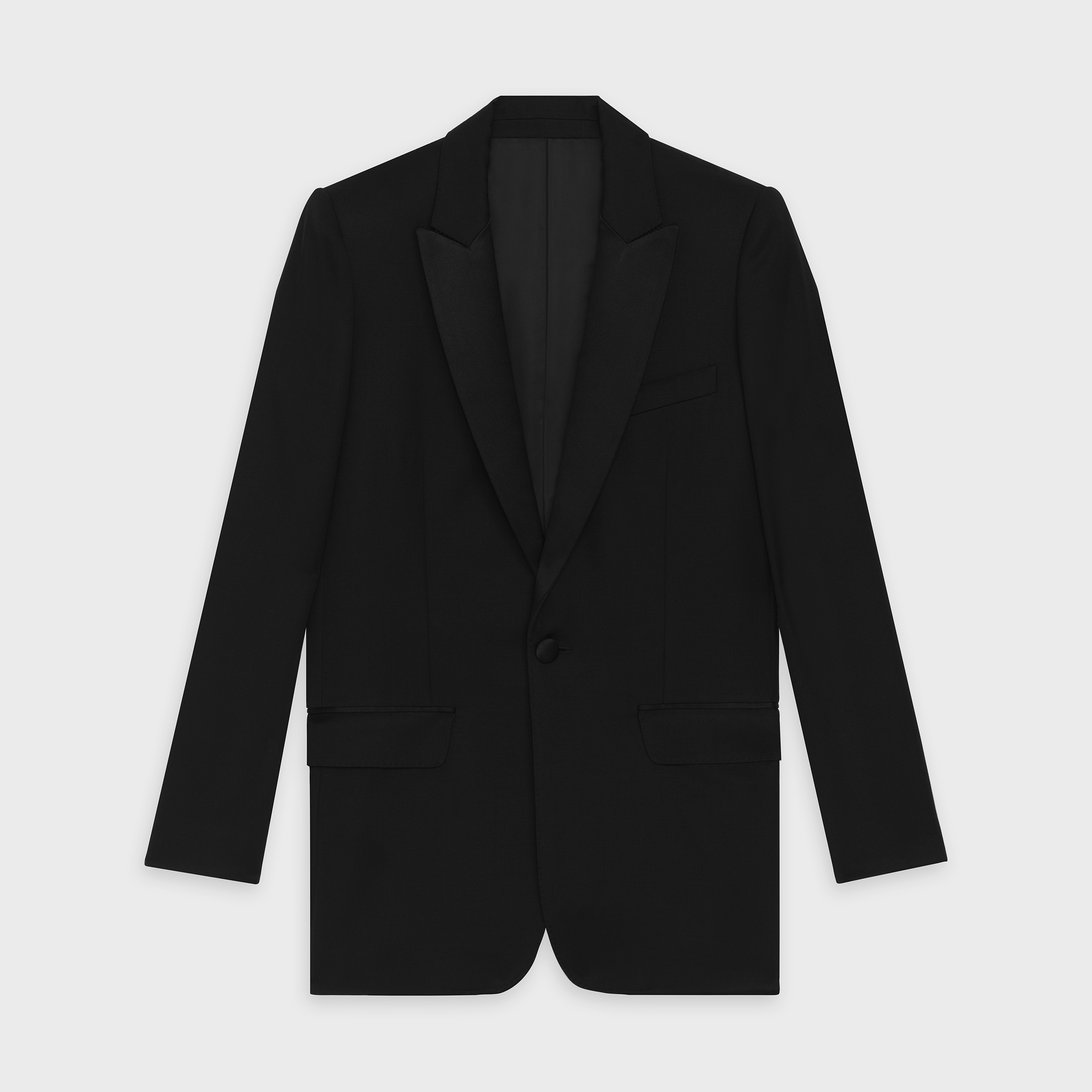 long jacket in tux grain de poudre - 1