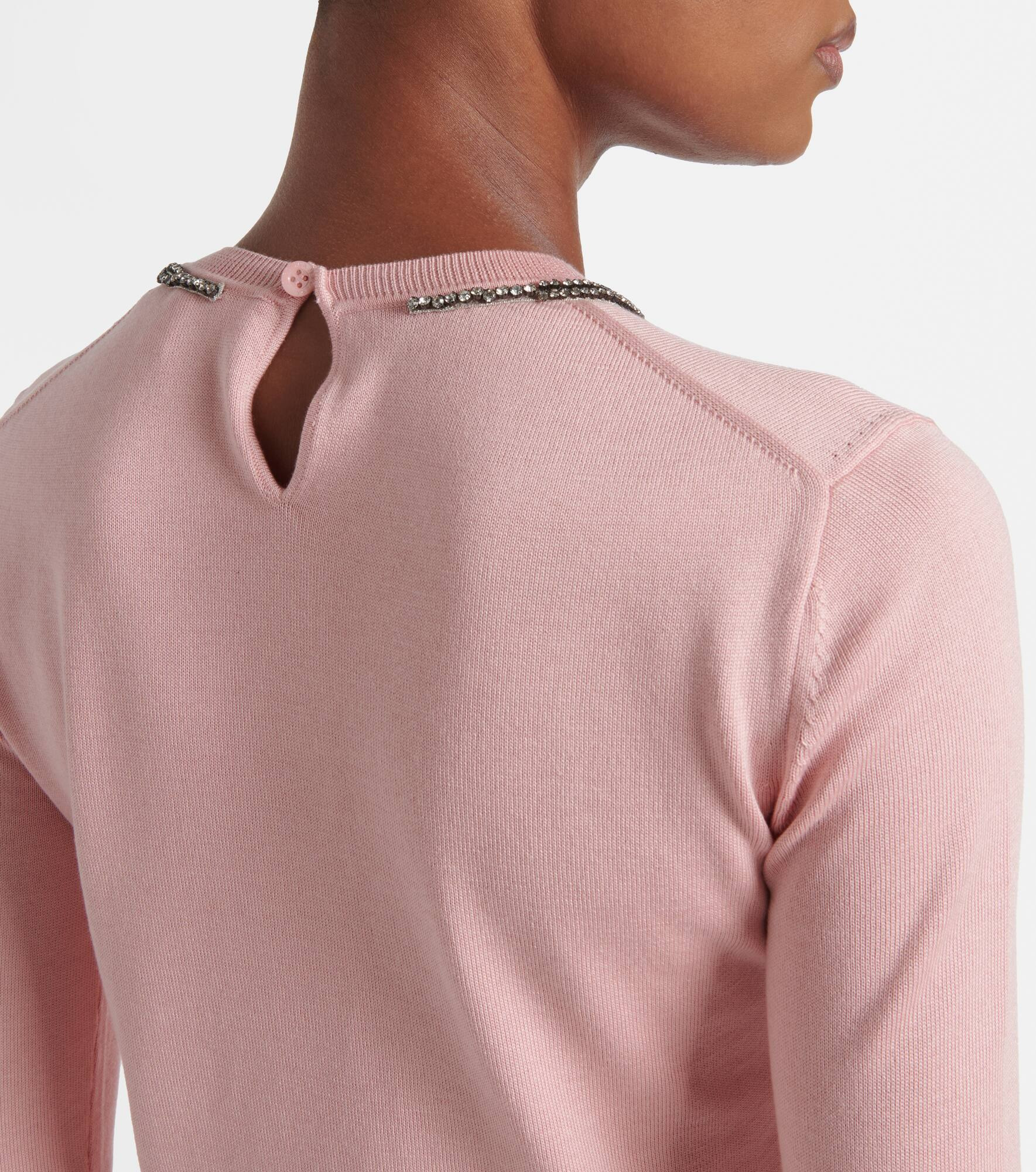 Embellished silk and cotton sweater - 5