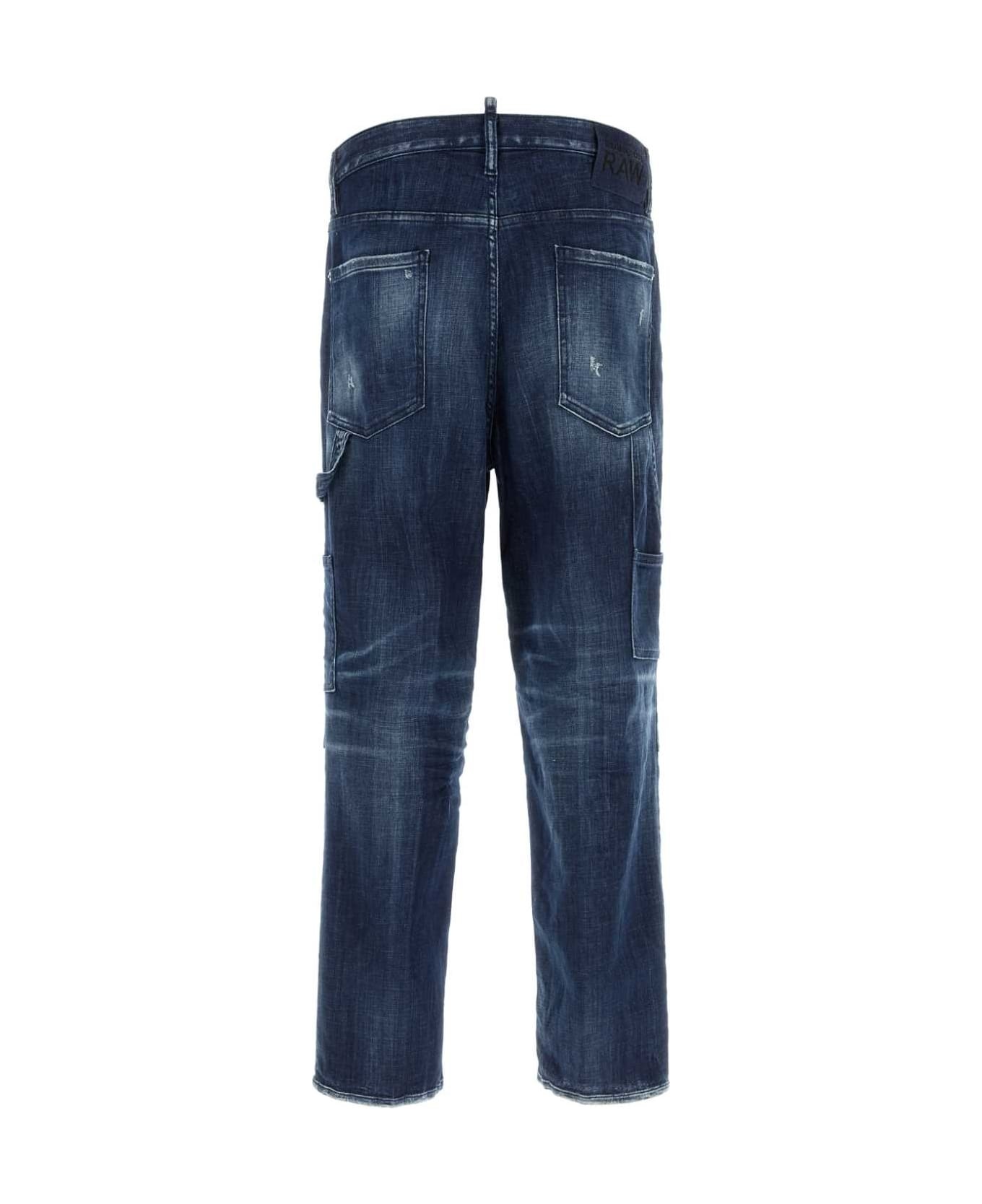 Stretch Denim Loose Carpenter Jeans - 2