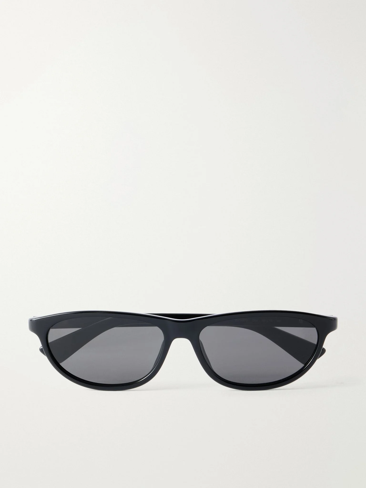 Slim Ribbon Square-Frame Recycled Acetate Sunglasses Black - 1