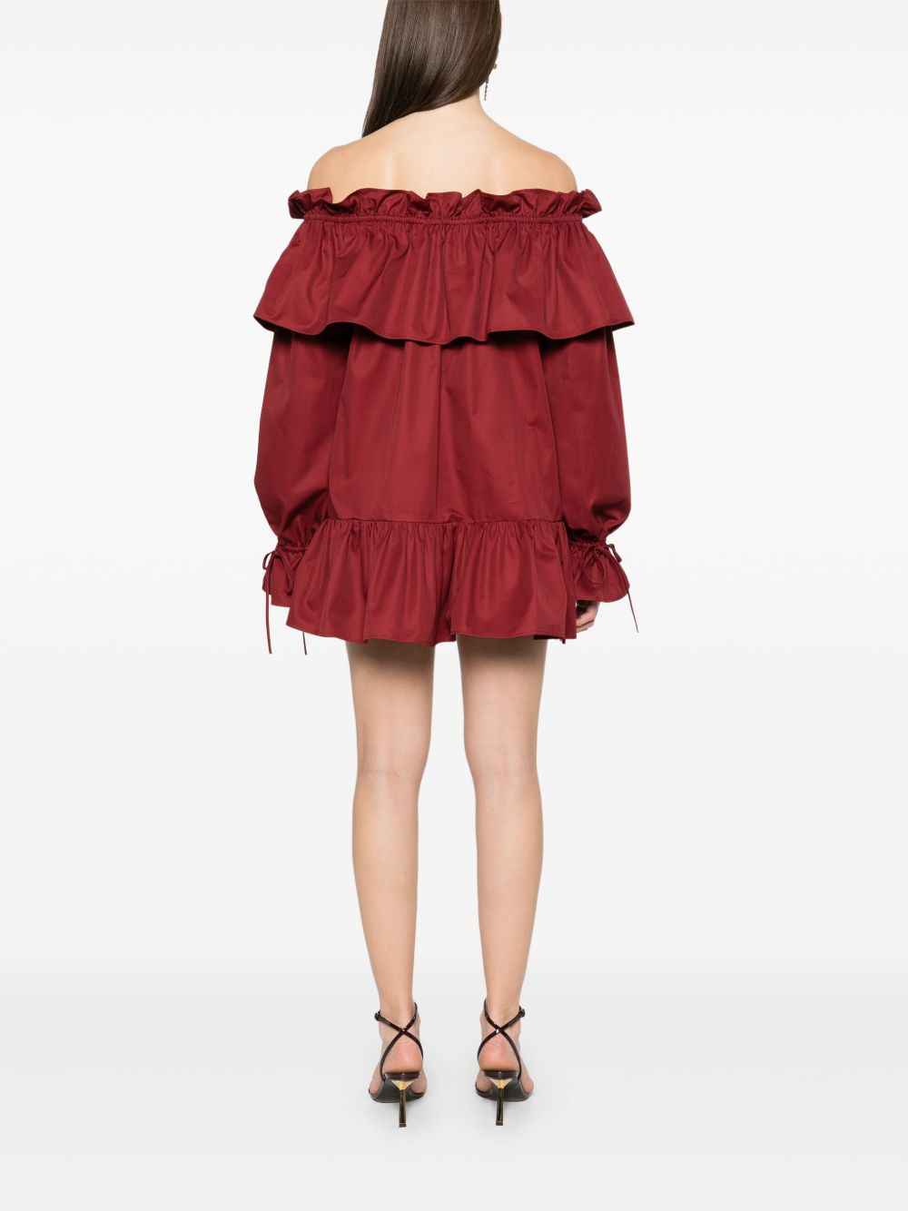 Saint Laurent ruffled cotton mini dress - 2