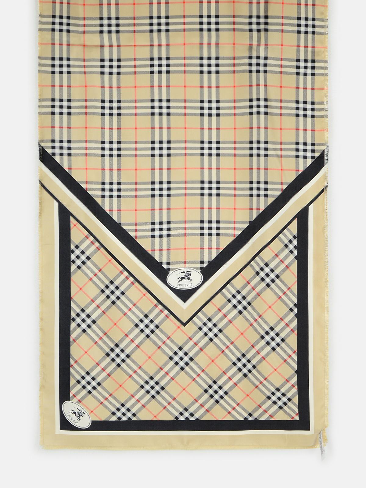 BEIGE WOOL SCARF - 2