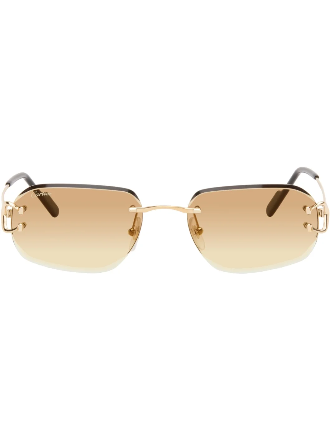 Gold Signature C Pilot Metal Sunglasses - 1