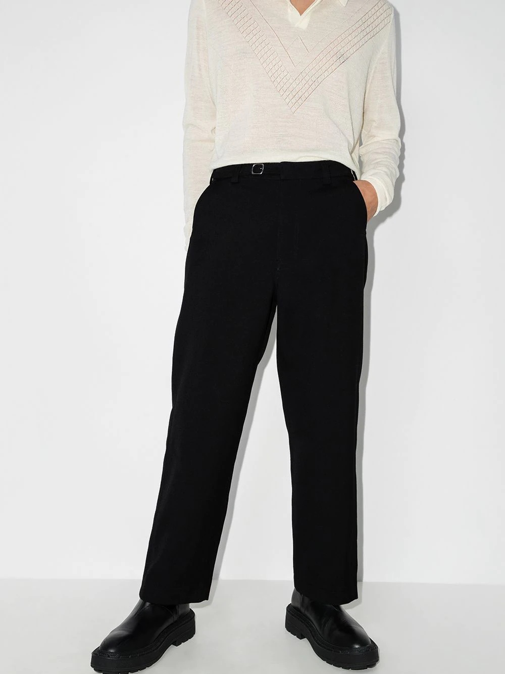 VLTN-logo straight-leg trousers - 2