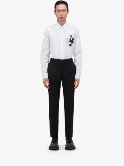 Alexander McQueen Men's Dutch Flower Casual Shirt in Optic White outlook