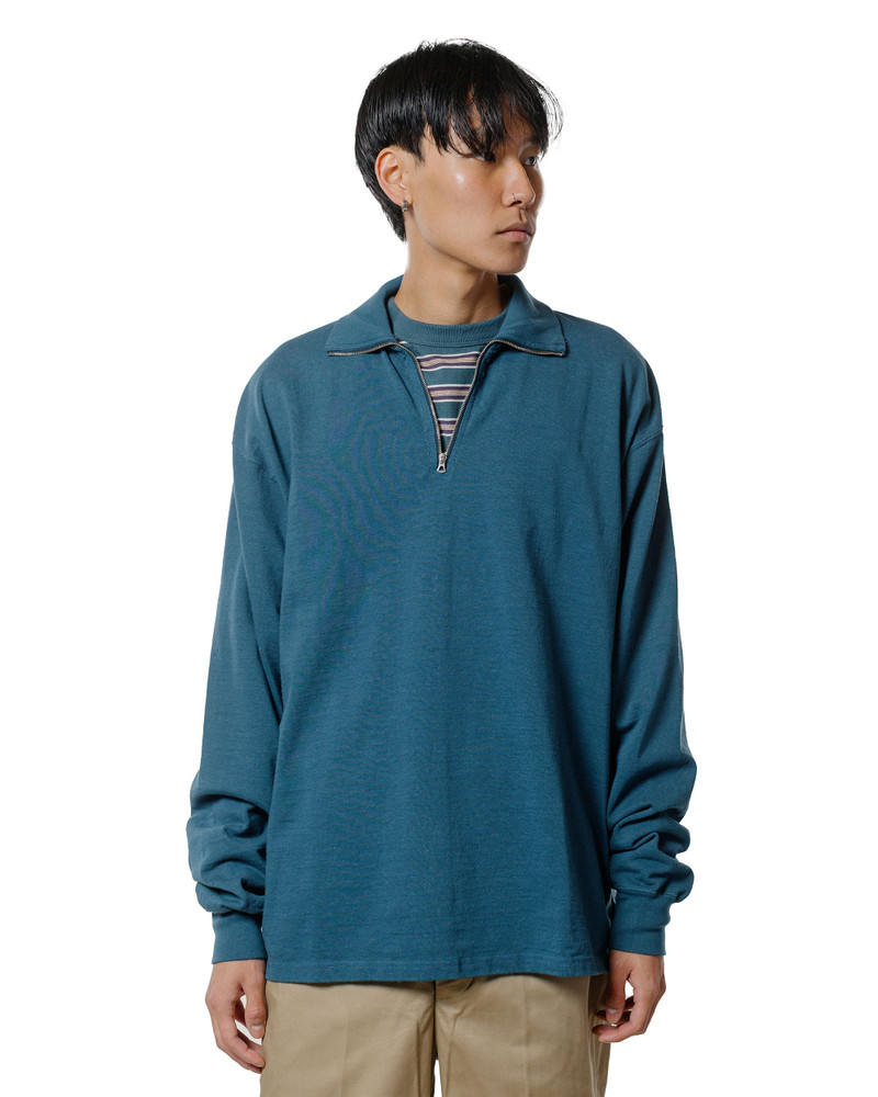 PHIGVEL MAKERS Co. Nep Half Zip Sporting Top Cerulean outlook