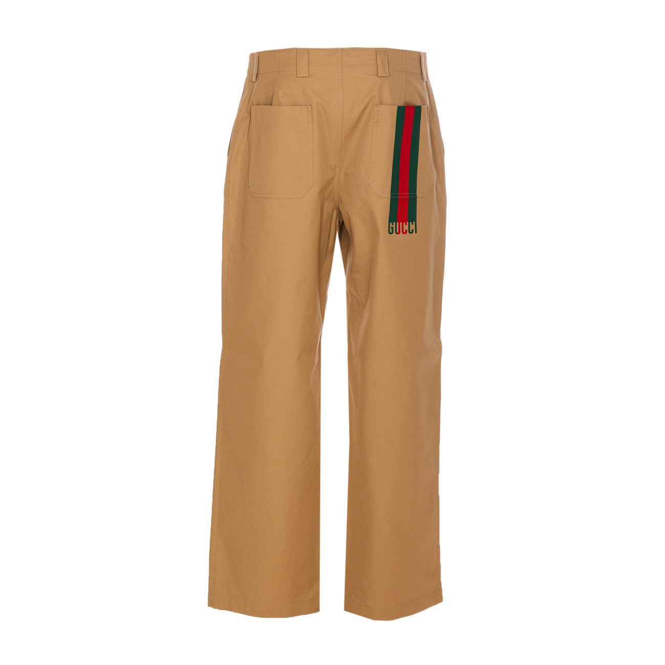 Gucci Men Web Detail Twill Pants - 3