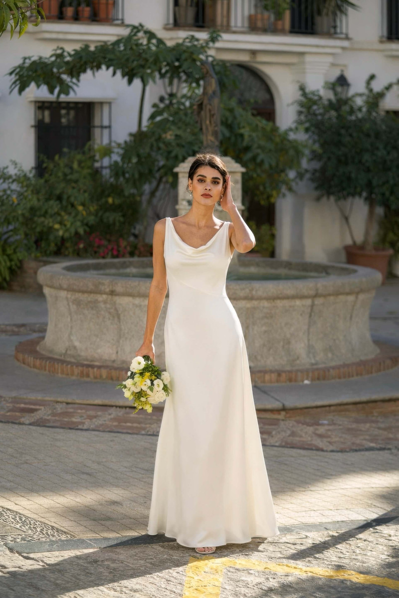 Gaâla Charlize Cowl-Neck Dress outlook