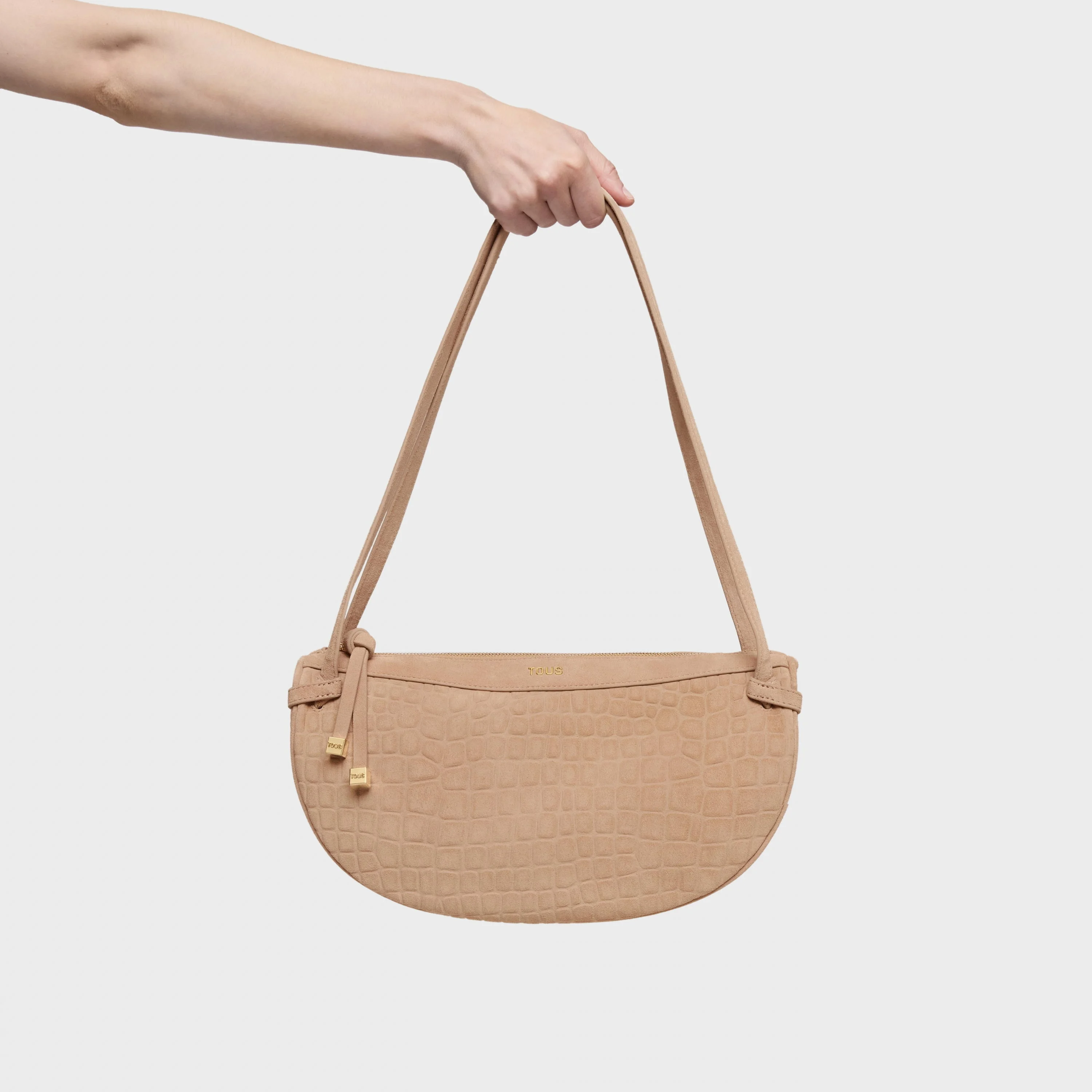 Sand-colored Shoulder bag TOUS Halfmoon - 1