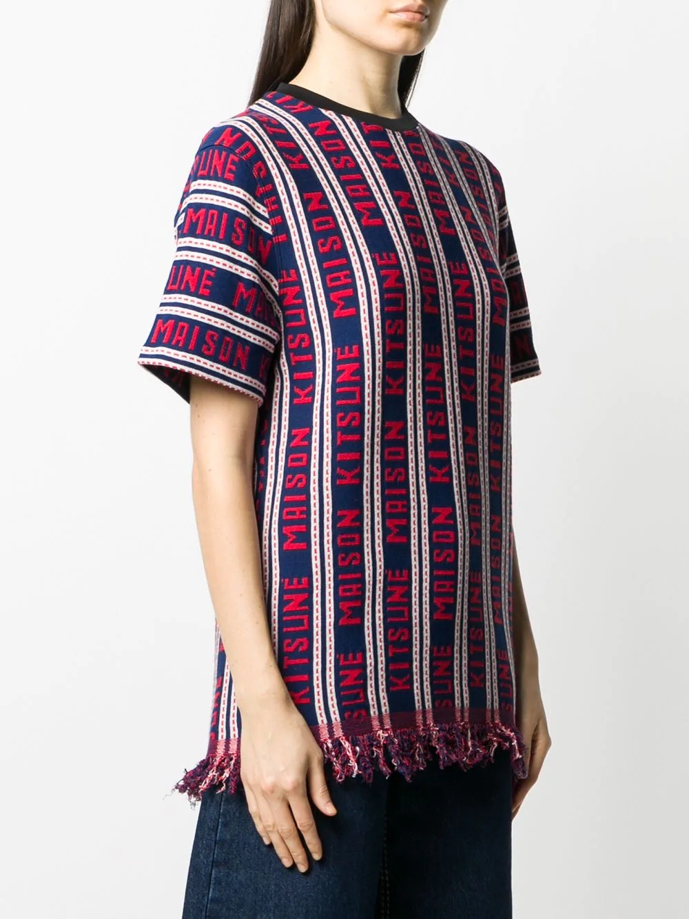 striped logo double-jersey T-shirt - 3