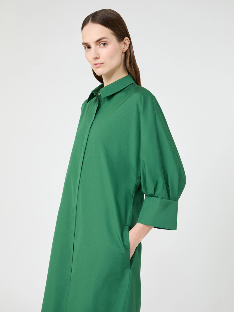 TABATA Cotton shirt dress - GREEN 5