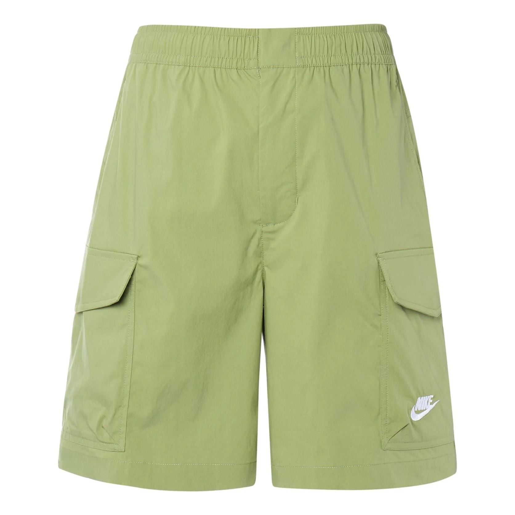 Nike FW22 Solid Color Logo Embroidered Cargo Shorts Green DM6834-334 - 1