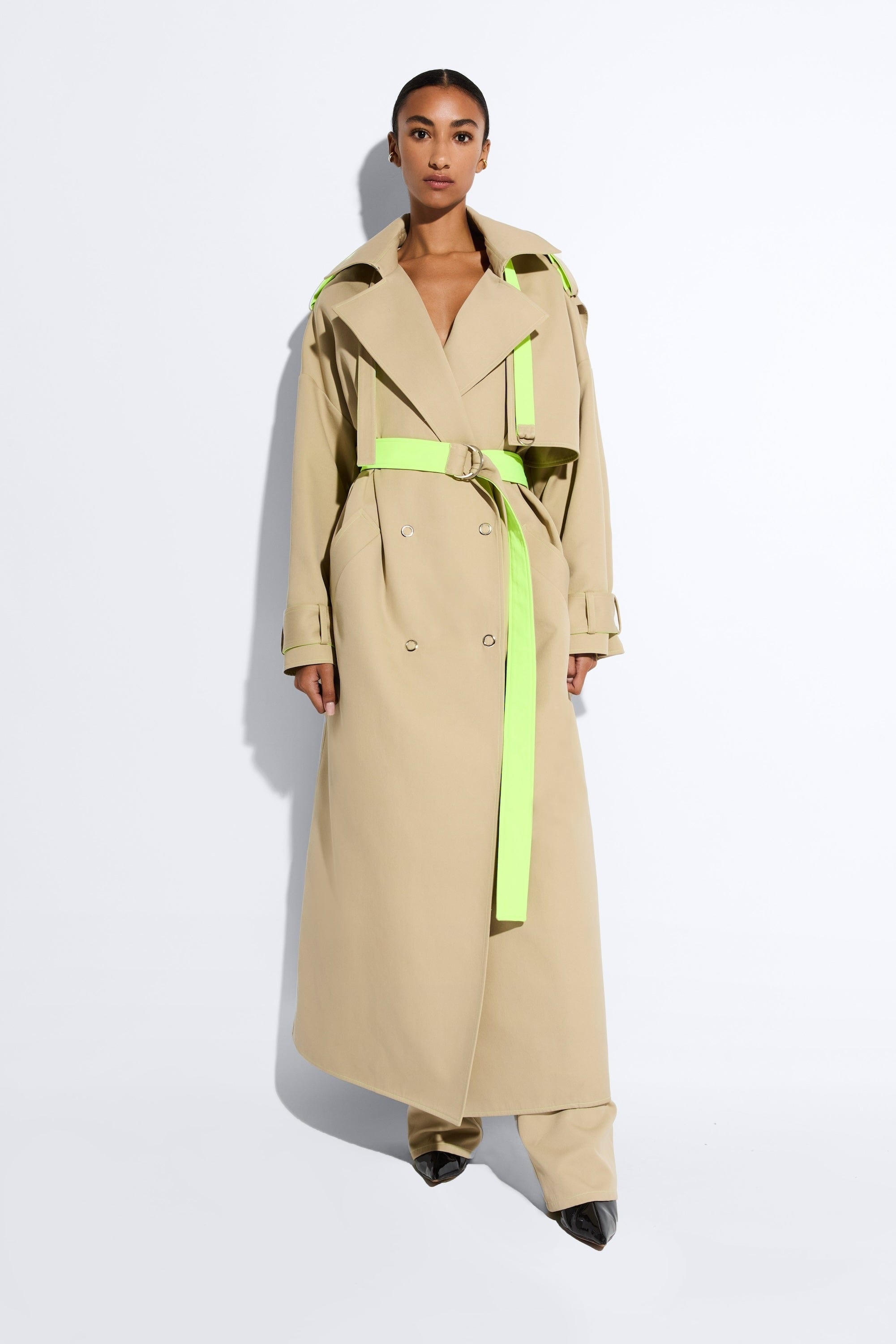 Cotton Double Breasted Trench - 2