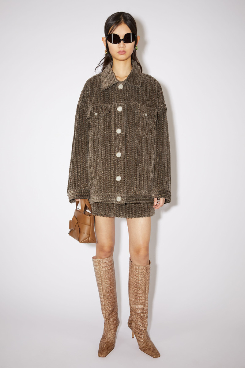 Acne Studios Printed corduroy jacket - Brown outlook