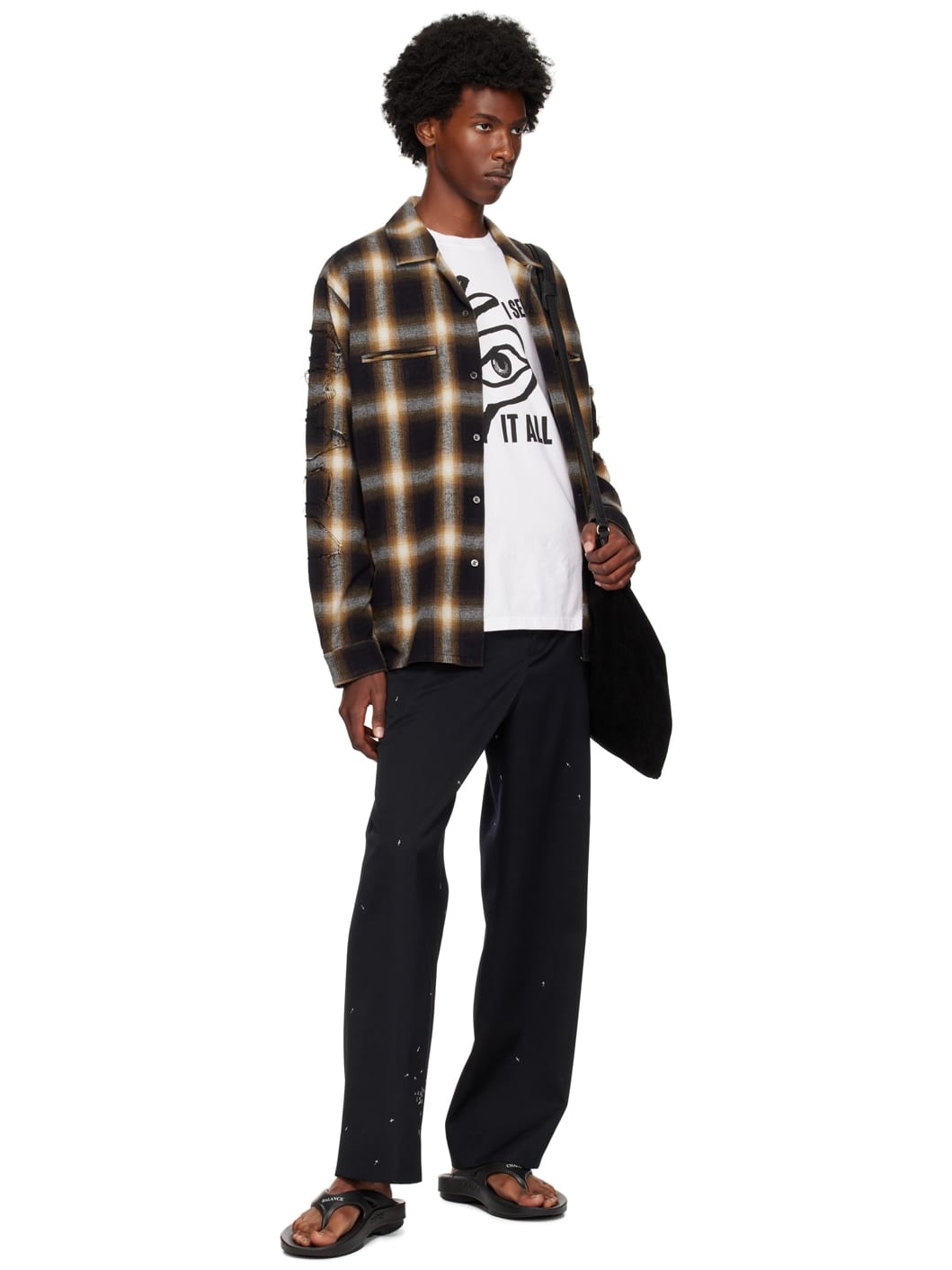 Brown Check Shirt - 4