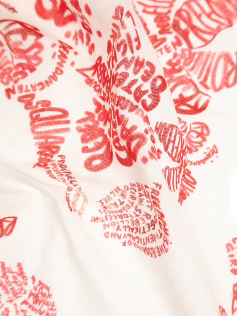 DSQUARED2 lettering-print scarf outlook