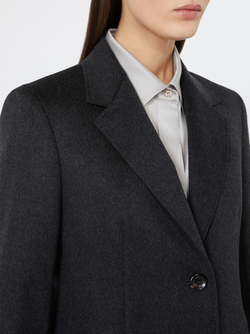 VOLPINO Single-breasted wool broadcloth blazer - DARK GREY 5