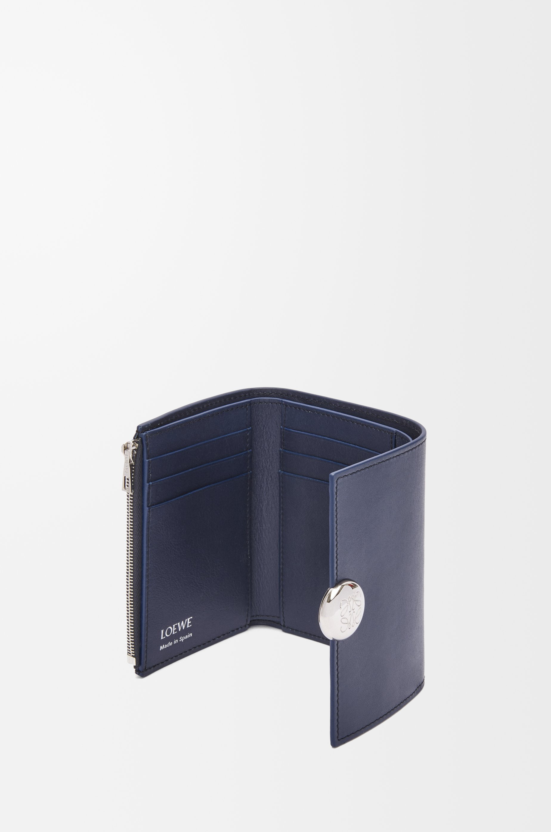 Pebble small vertical wallet in shiny nappa calfskin - 3