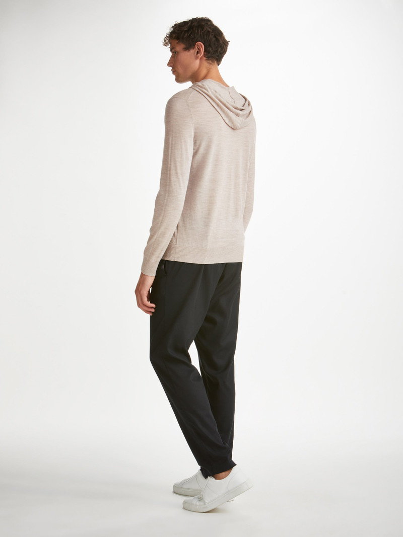 Derek Rose Men's Hoodie Orson Merino Wool Oat outlook