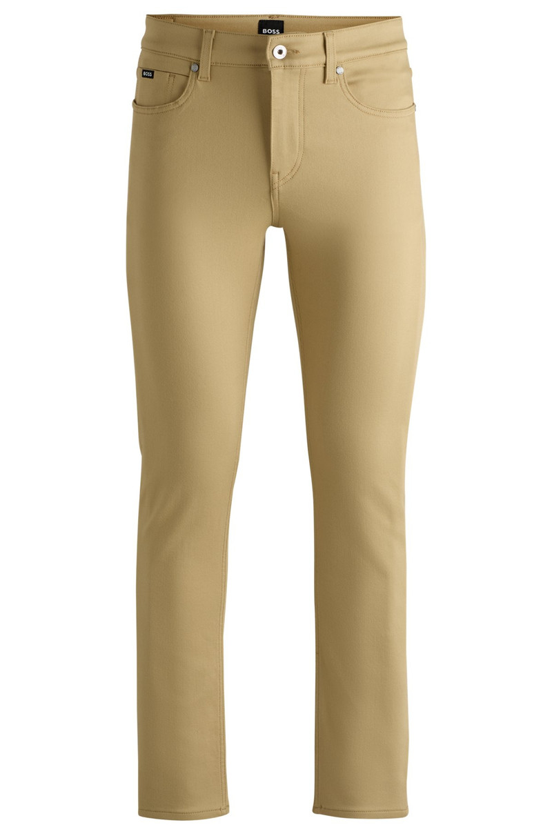 SLIM-FIT JEANS IN BEIGE STRETCH DENIM 1
