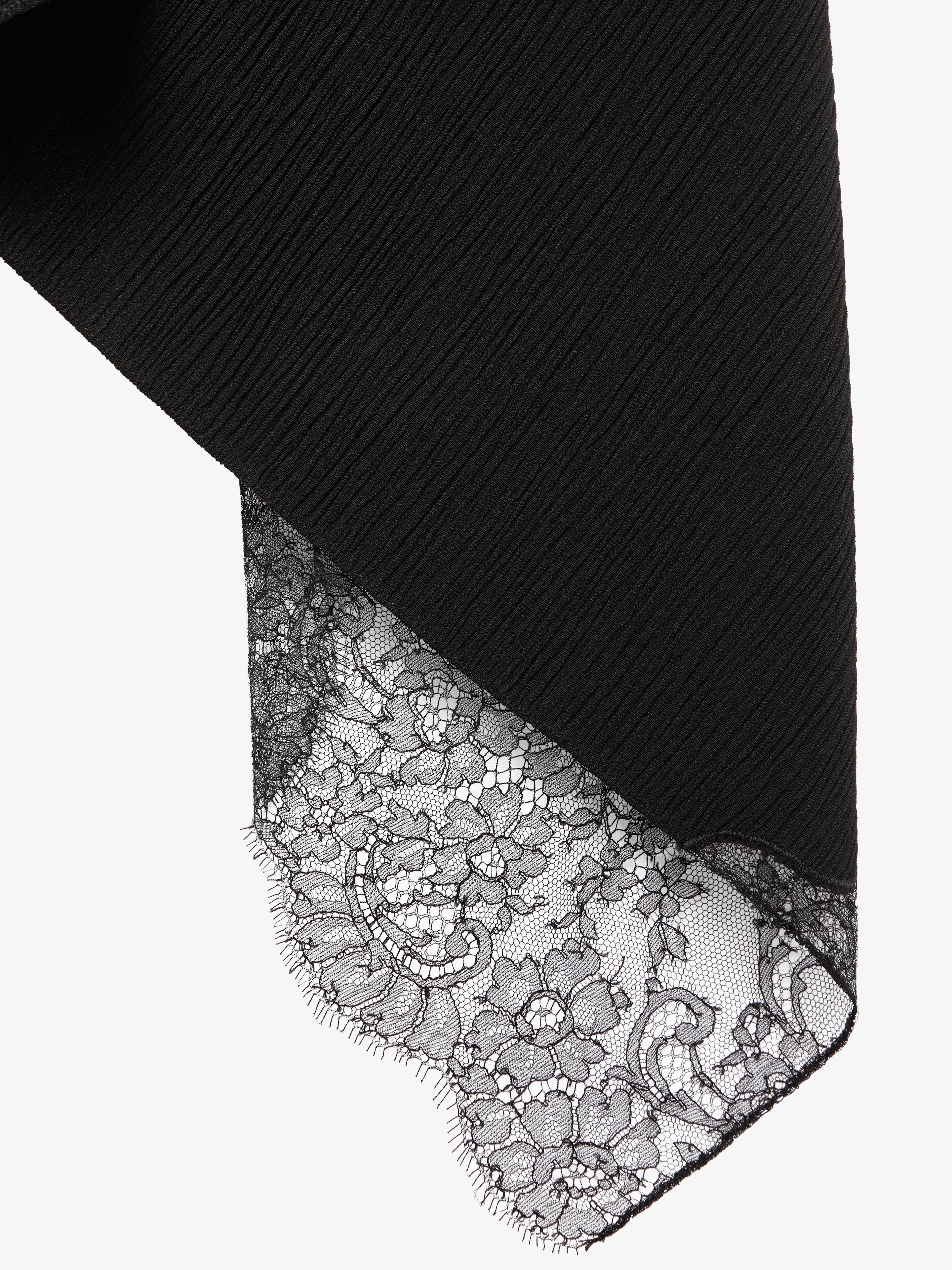 ASYMMETRICAL SKIRT IN CREPE IN LACE - 5