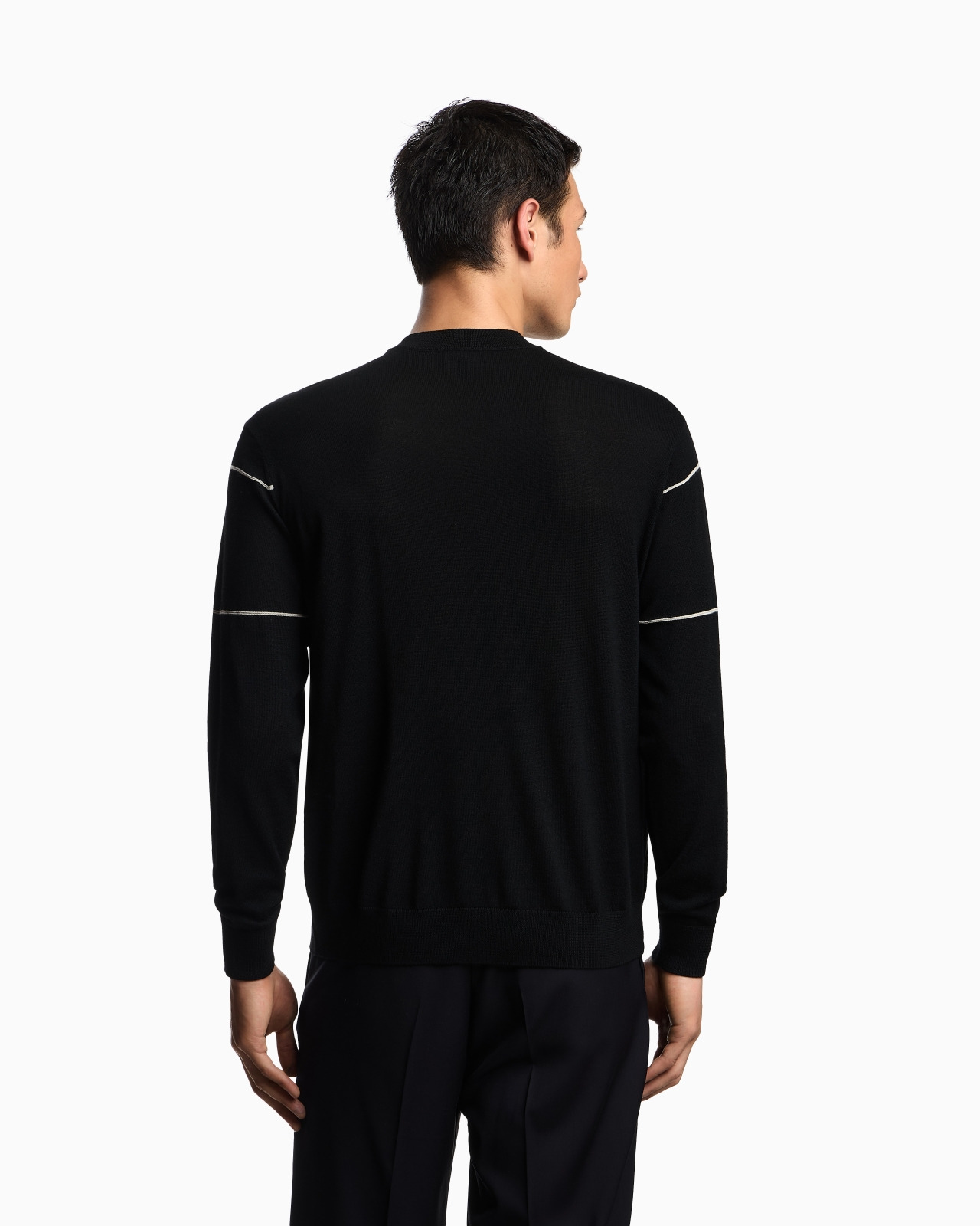 VIRGIN-WOOL JUMPER WITH JACQUARD LOGO - 3