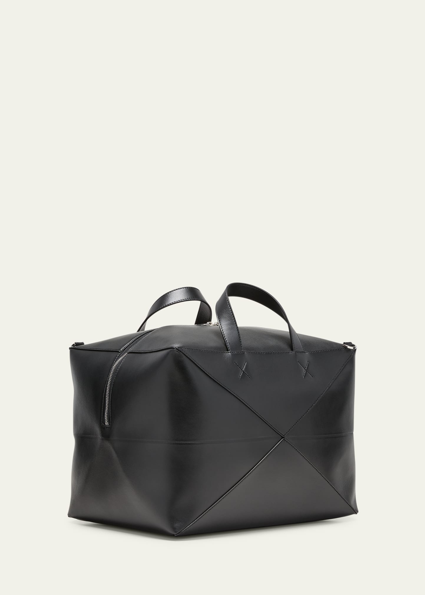 Men's Puzzle Fold Leather Duffle Bag - 3