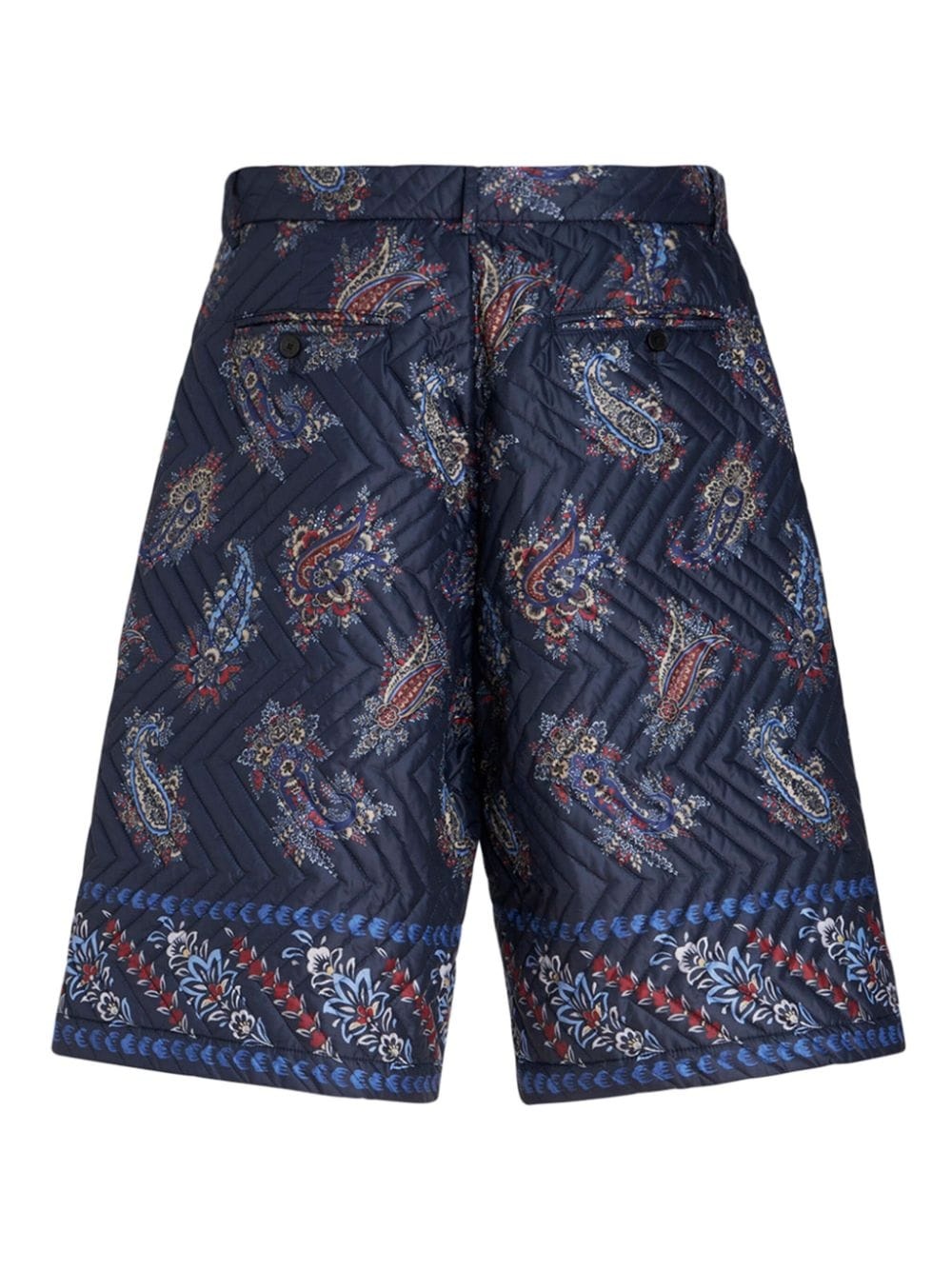 paisley-print quilted bermuda shorts - 2