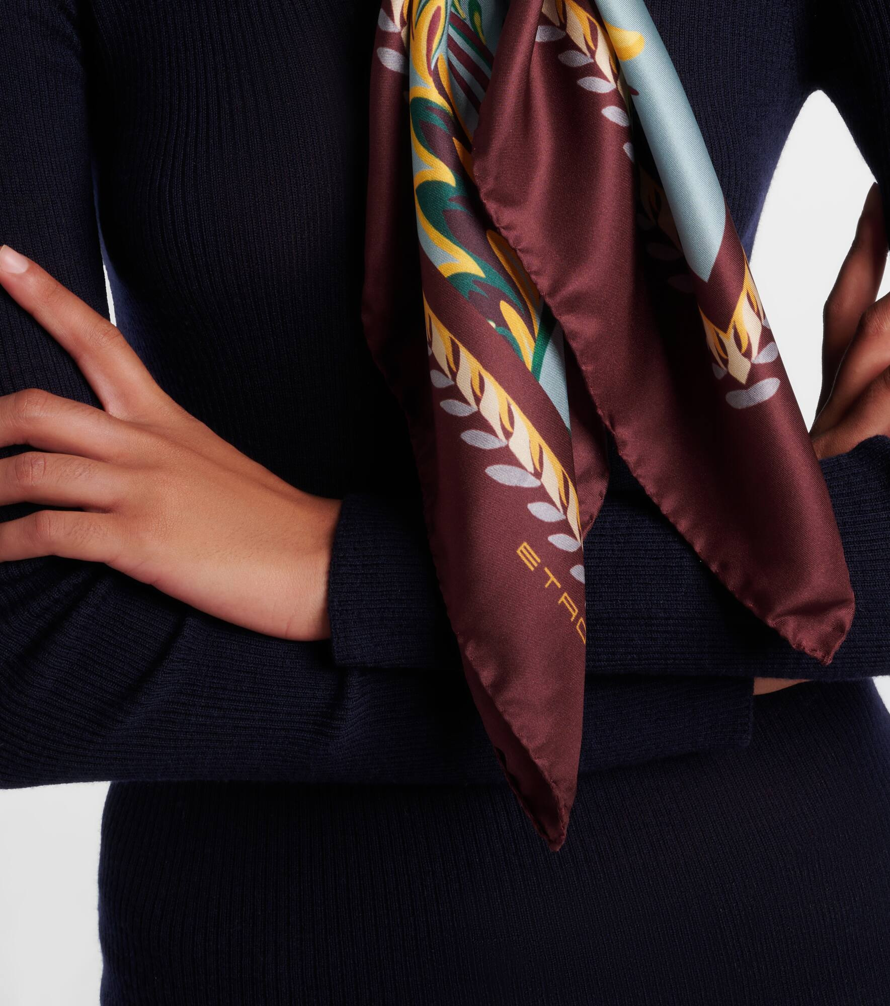 Printed silk scarf - 3