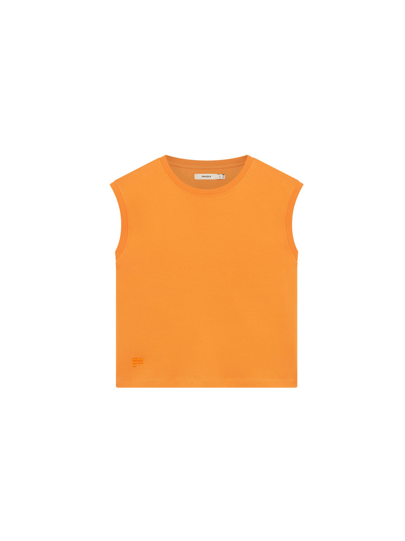 Womens Sleeveless T-Shirt - Saffron Orange 1