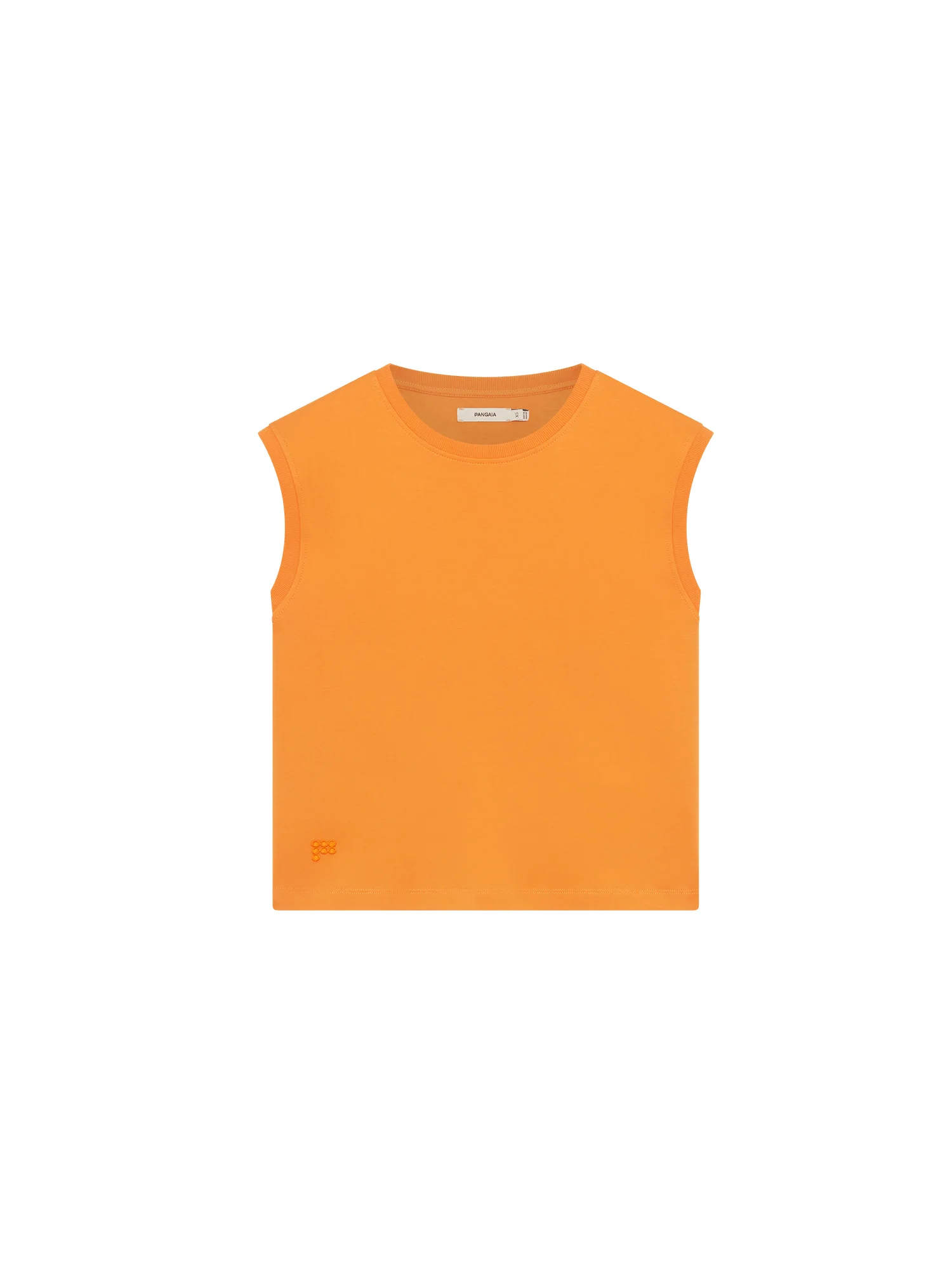 Womens Sleeveless T-Shirt - Saffron Orange - 1