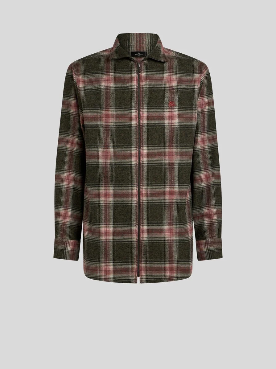 FLANNEL SHIRT WITH CHECK MOTIF - 1