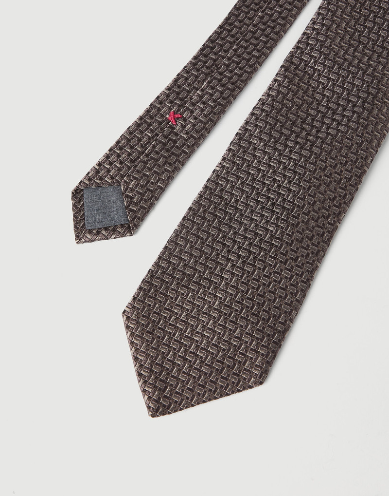 Brunello Cucinelli Textured silk tie outlook