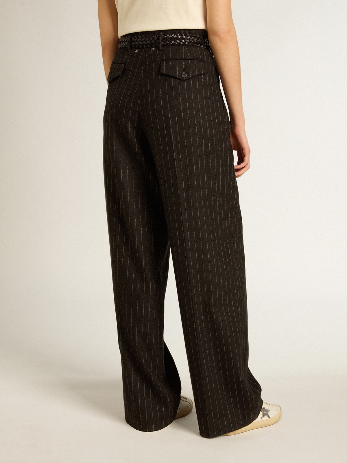 Women’s pants in dark gray wool - 4