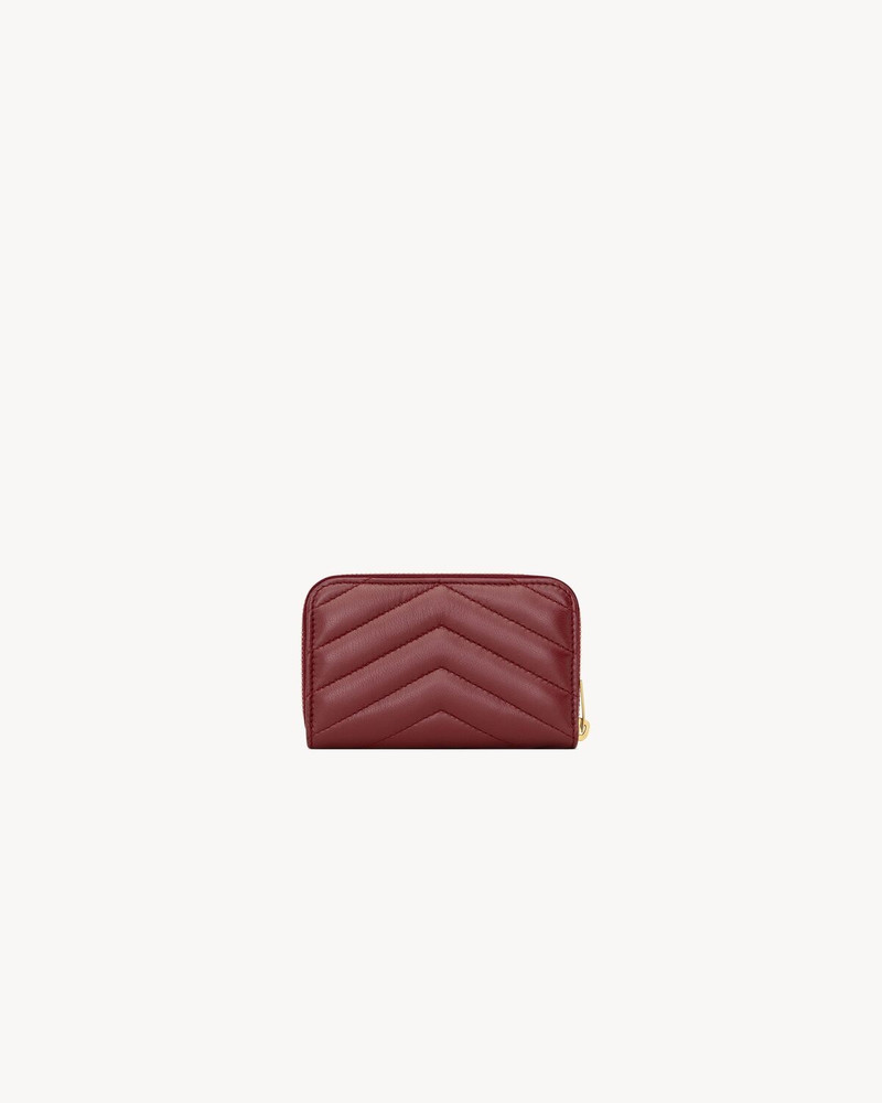 SAINT LAURENT CASSANDRE MATELASSÉ COIN CARD WALLET IN LAMBSKIN outlook