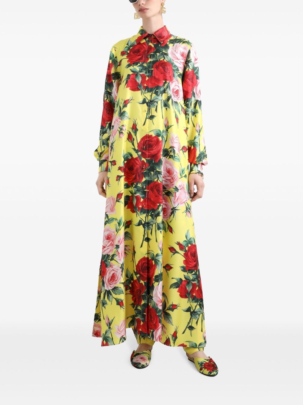 floral-print trousers - 2