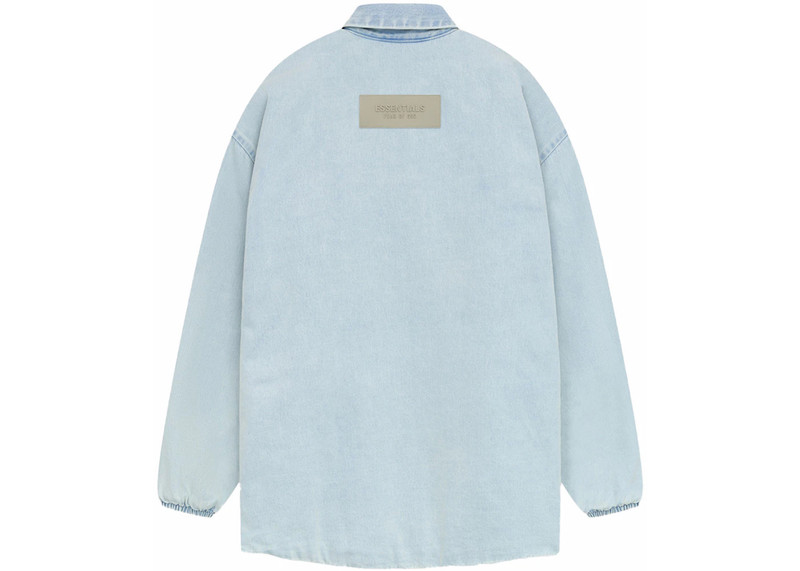ESSENTIALS Fear of God Essentials Filled Shirt Jacket Light Wash Denim outlook