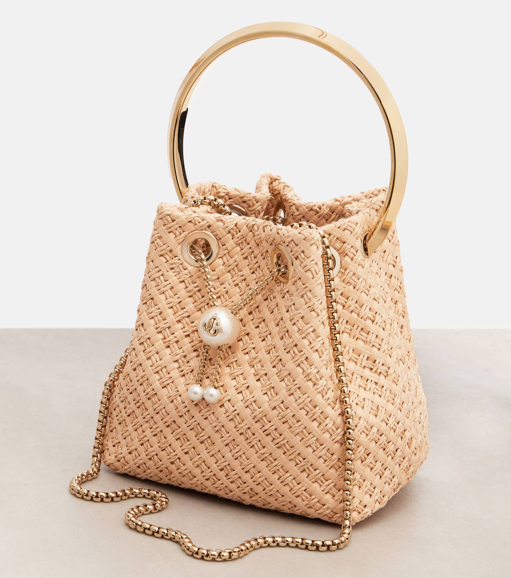 Bon Bon Small embellished raffia tote bag - 6