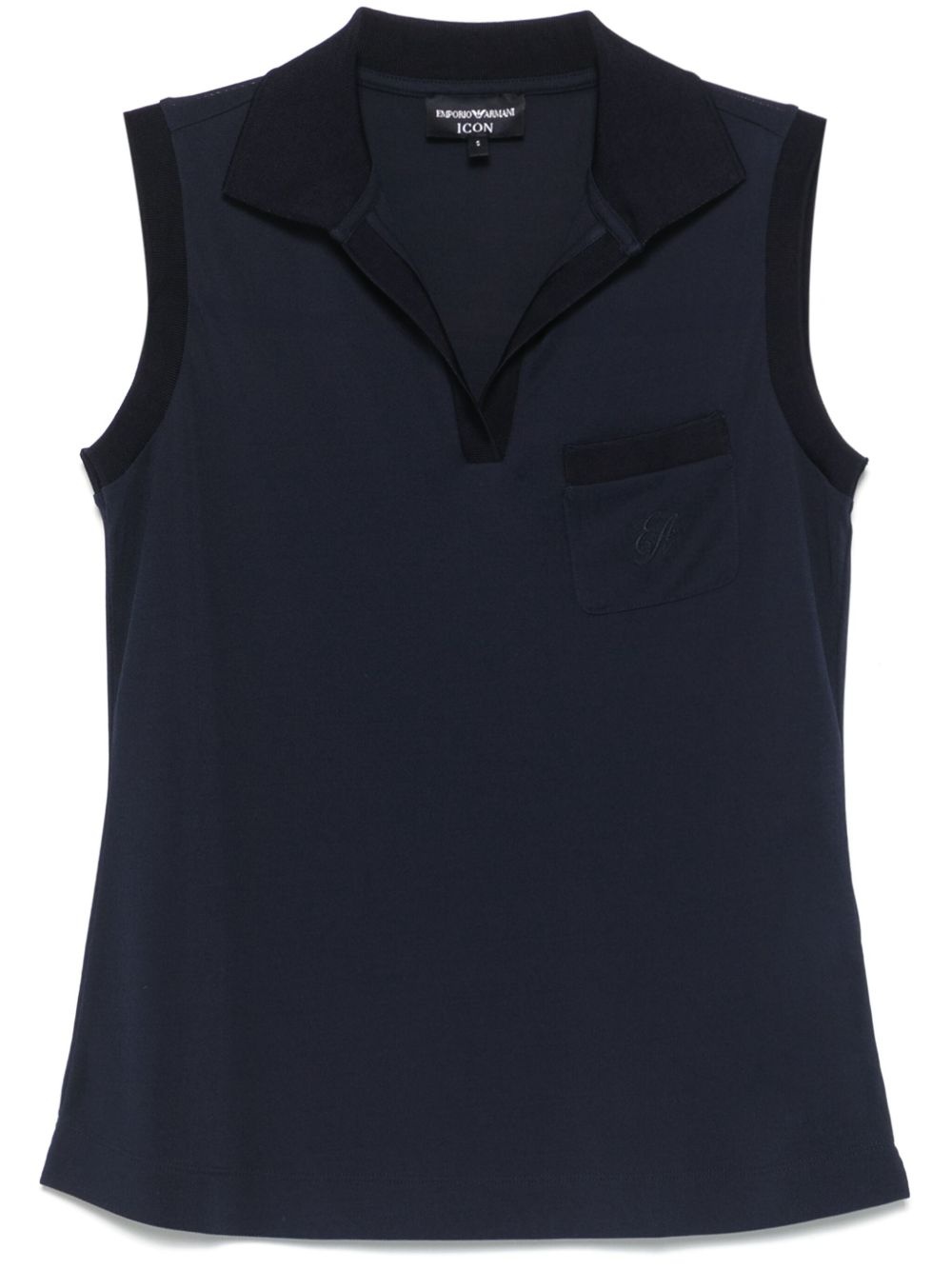 logo-embroidered vest - 1