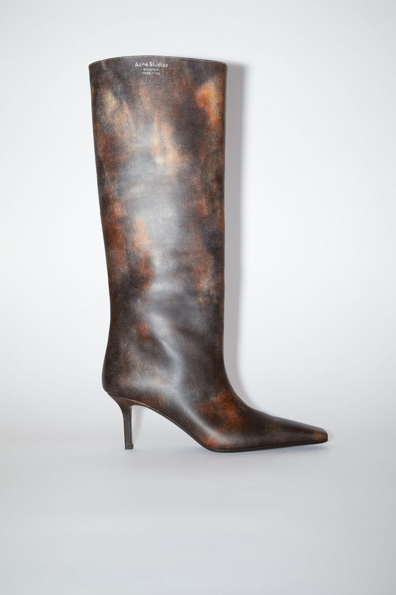 Leather heel boots - Multi brown 1